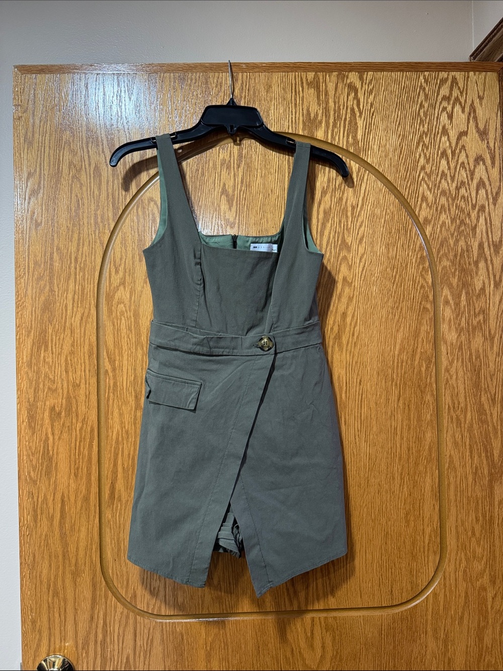 ASOS Olive Utility Wrap Romper